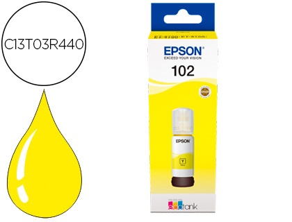 TINTA EPSON ECOTANK 102 ET-2700 / 2750 / 3700 / 3750 / 4750 BOTE DE 70 ML AMARILLO 6.000 PAG