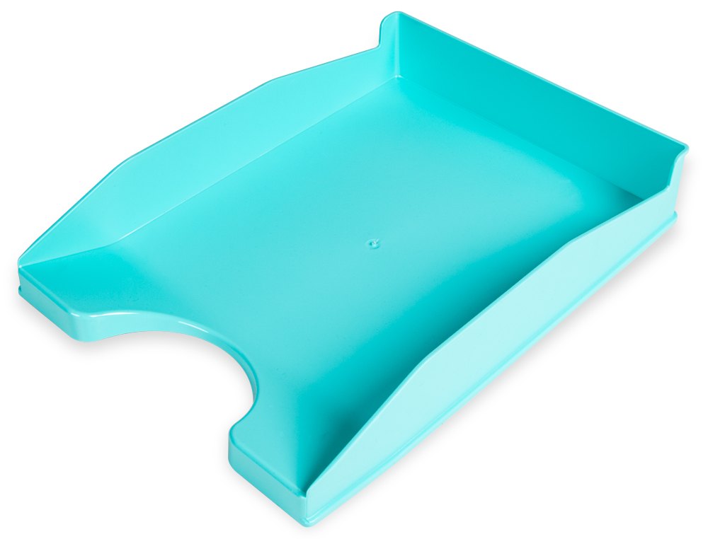BANDEJA SOBREMESA PLASTICO Q-CONNECT TURQUESA OPACO 240X70X340 MM