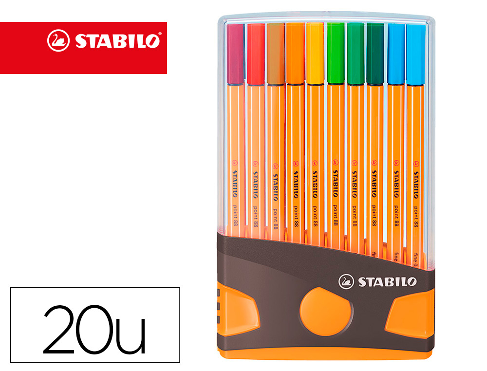 Fine Pen Stabilo Point 88 Estuche de Metal x 50 Colores 8850-6