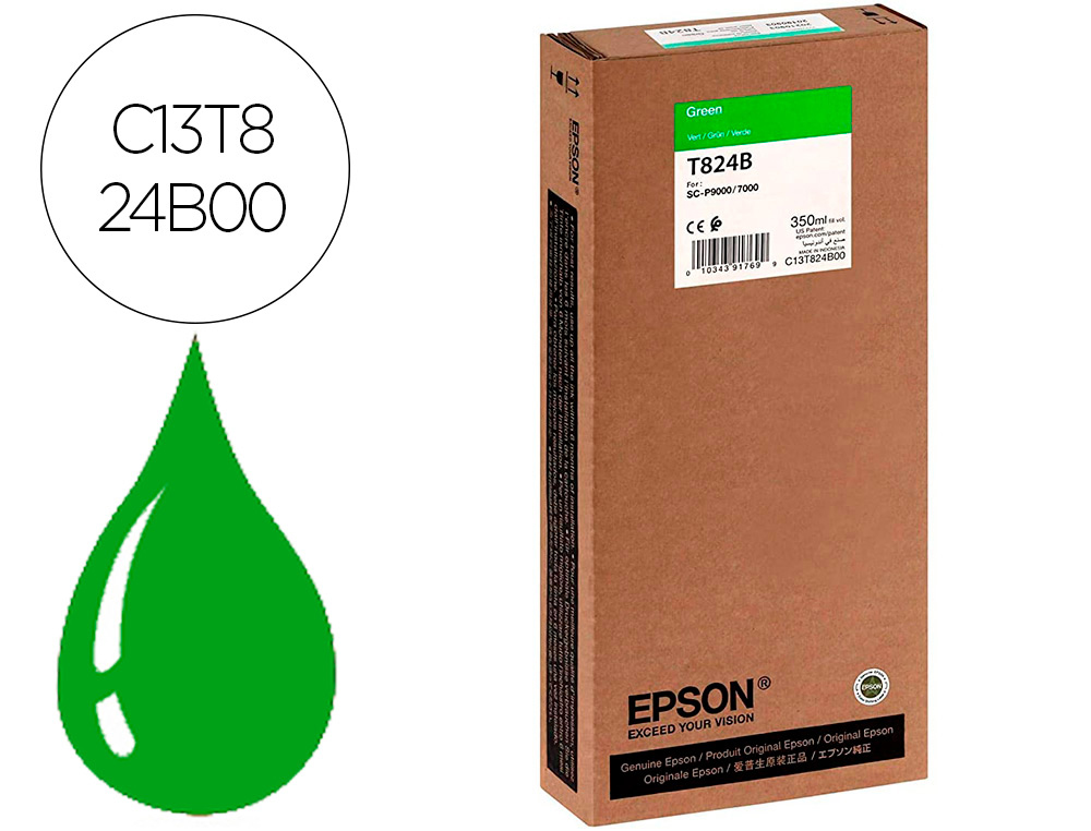 INK-JET EPSON GF SURECOLOR SERIE SC-P VERDE ULTRACHROME HDX/HD 350ML
