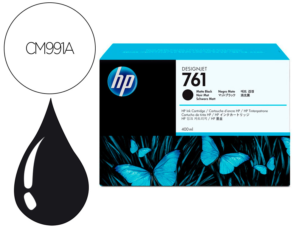 INK-JET HP DESIGNJET T7100 NEGRO MATE N 761 400 ML/1000 PAGINAS