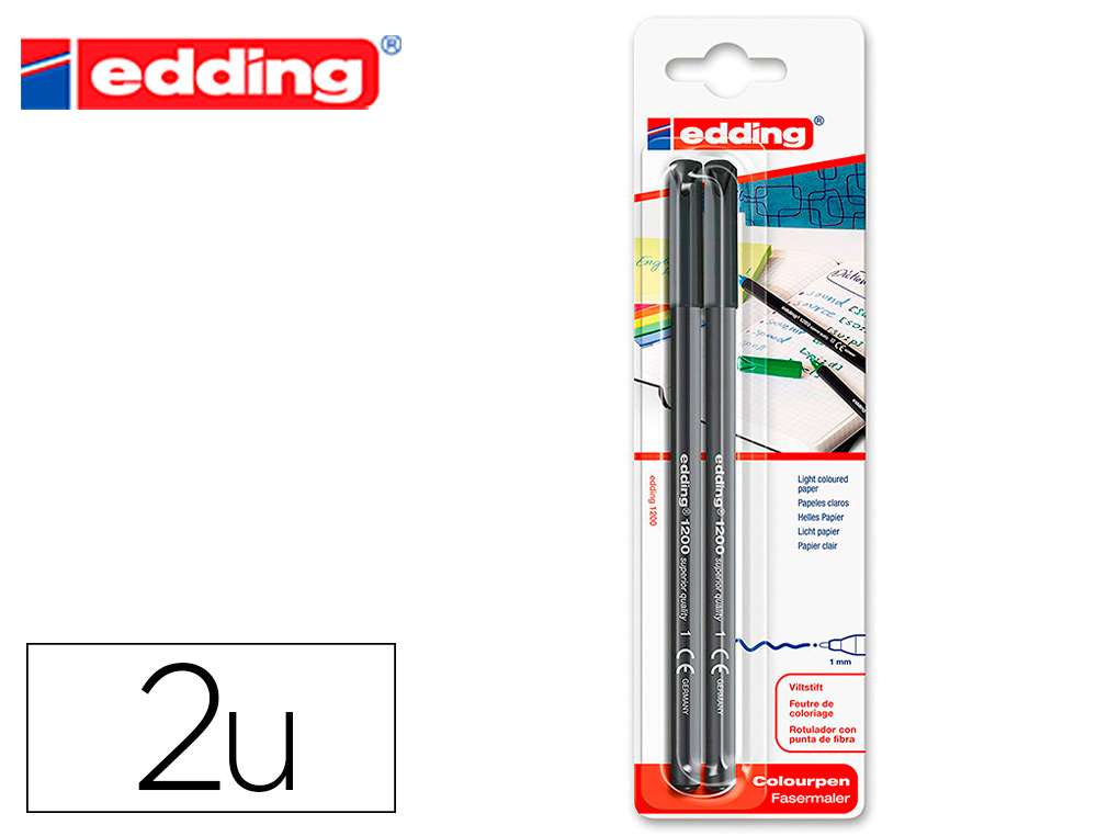  Edding 1200 - Rotuladores de colores (color negro, multicolor)  : Juguetes y Juegos