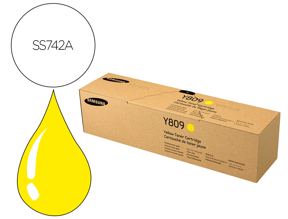 TONER HP SAMSUNG CLX-9201NA / CLX-9251NA / CLX-9301NA AMARILLO CLTY809S/ELS