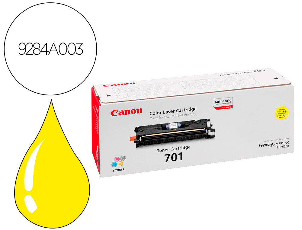 TONER CANON 701YH LBP5200 MF8100 MF8180 AMARILLO