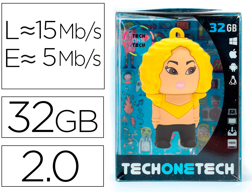 MEMORIA USB TECH ON TECH SHASHA KIRA 32 GB