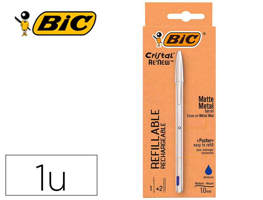 Bolígrafo Bic Cristal Exact Ultra Fine, azul