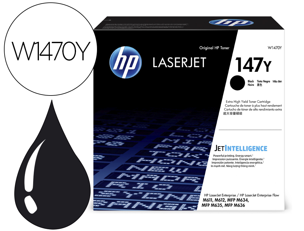 TONER HP 147Y ENTERPRISE M611DN / M612DN / M635Z / M636Z / M635H MFP / M636FH MFP NEGRO 42000 PAGINAS