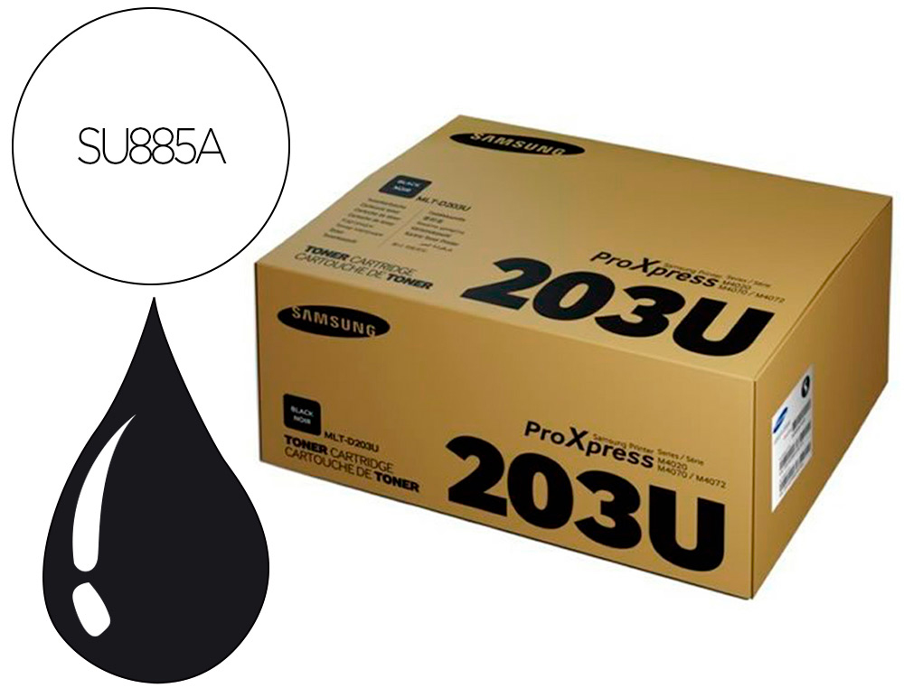 TONER SAMSUNG LASER MLT-D203E SL-M4020ND / SL-M4070FR NEGRO 10000 PAGINAS