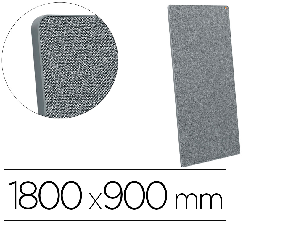 PIZARRA BLANCA NOBO MOVE&MEET CON TABLERO DE ANUNCIOS PORTATIL MARCO GRIS DOBLE CARA MAGNETICA 1800X900 MM