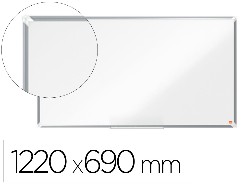 PIZARRA BLANCA NOBO PREMIUM PLUS ACERO VITRIFICADO FORMATO PANORAMICO 55