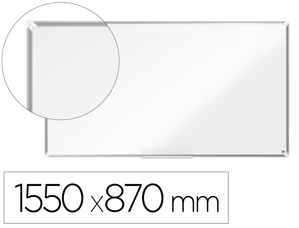 PIZARRA BLANCA NOBO PREMIUM PLUS ACERO VITRIFICADO FORMATO PANORAMICO 70
