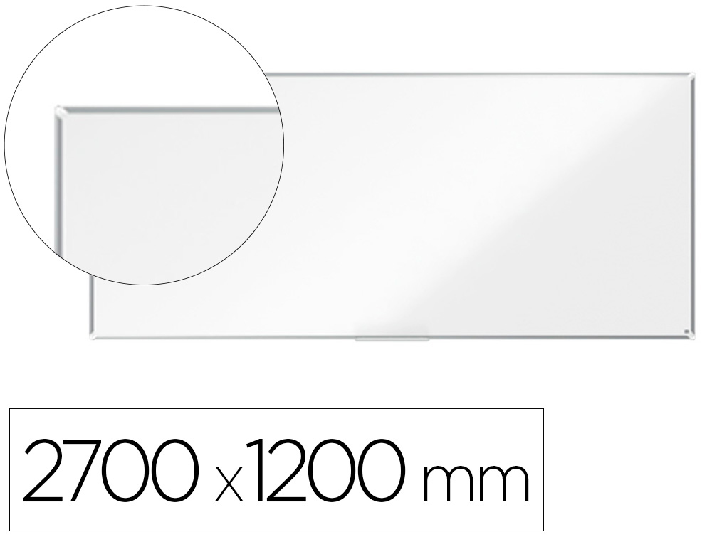 PIZARRA BLANCA NOBO PREMIUM PLUS ACERO LACADO MAGNETICA 2700X1200 MM