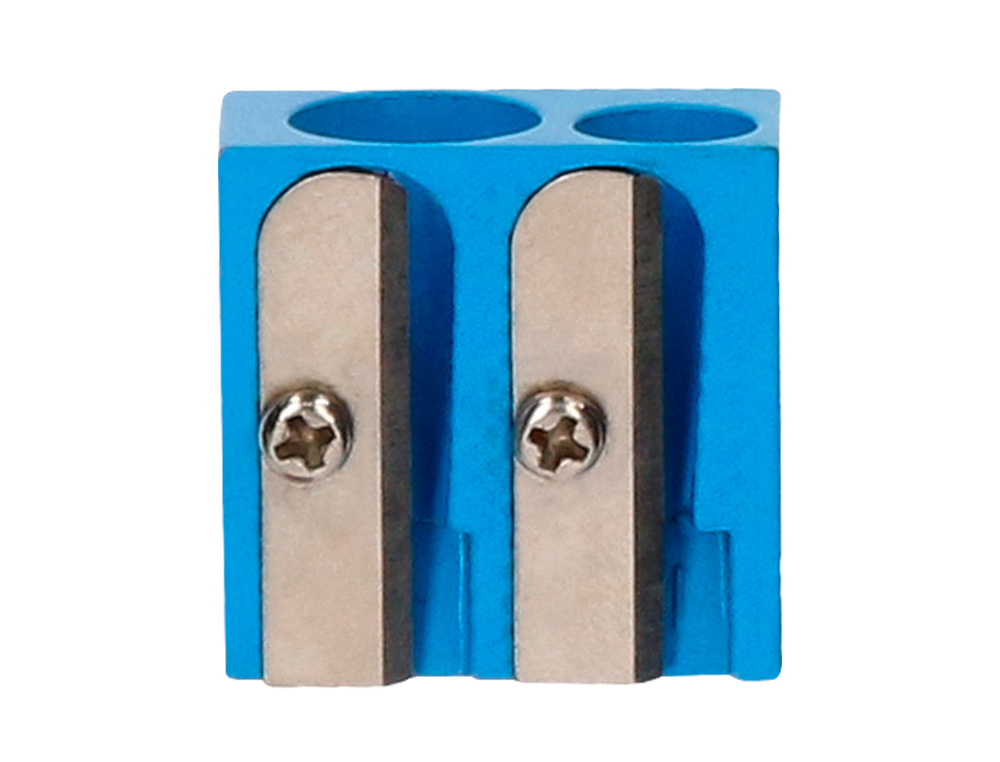 SACAPUNTAS LIDERPAPEL METALICO CUA 2 USOS COLOR AZUL