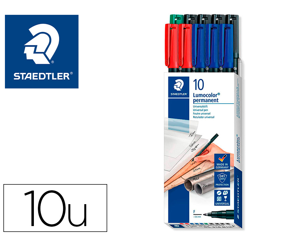 ROTULADOR PERMANENTE STAEDTLER LUMOCOLOR NEGRO PUNTA FINA 318-9 - BMPrint