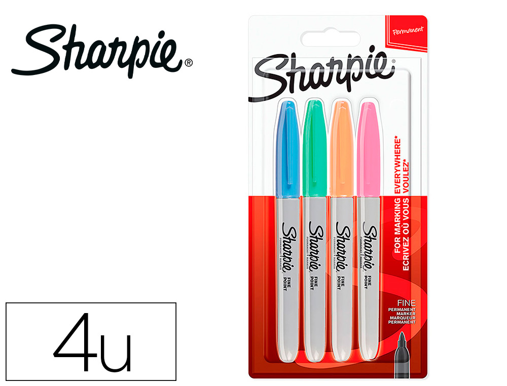  Sharpie 2061128 - Marcadores permanentes de punta fina,  surtidos, 20 unidades : Productos de Oficina