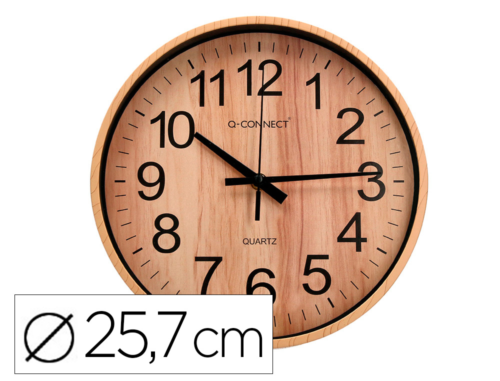 Reloj de cocina a pared redondo gris QUO de 25 cm