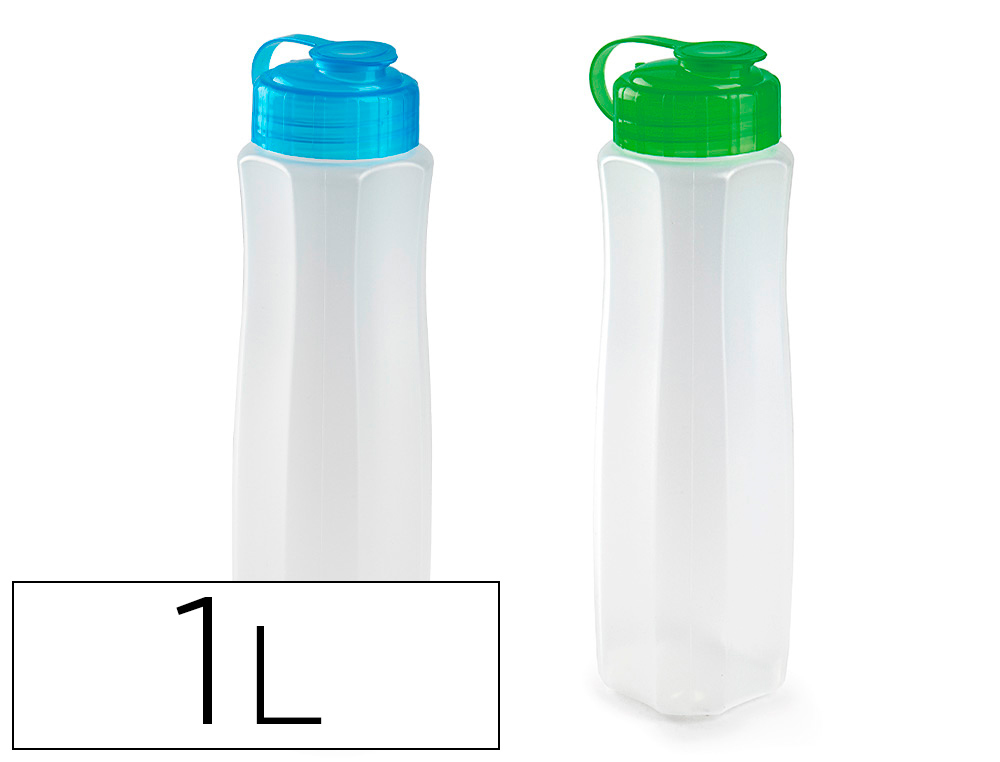 BOTELLA PLASTICFORTE PLASTICO CAPACIDAD 1 L 80X80X280 MM