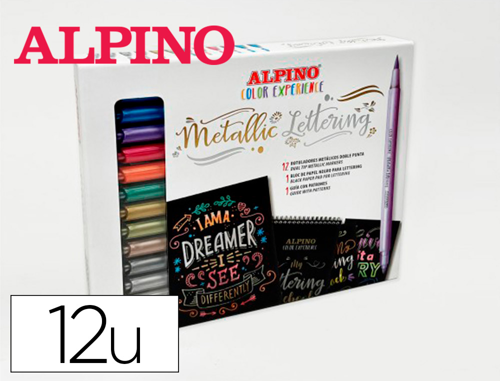 Rotuladores Alpino Standard 12 Colores Pack Promo 12 Cajas Rotuladores + 6  Cajas Lapices Plastialpino 12