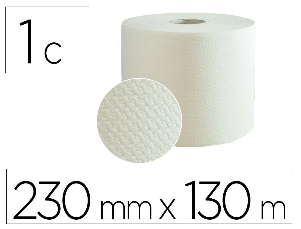 PAPEL SECAMANOS BUNZL GREENSOURCE AIR LAID 1 CAPA CELULOSA BLANCA 230 MM X 130 MT PAQUETE DE 2 ROLLOS