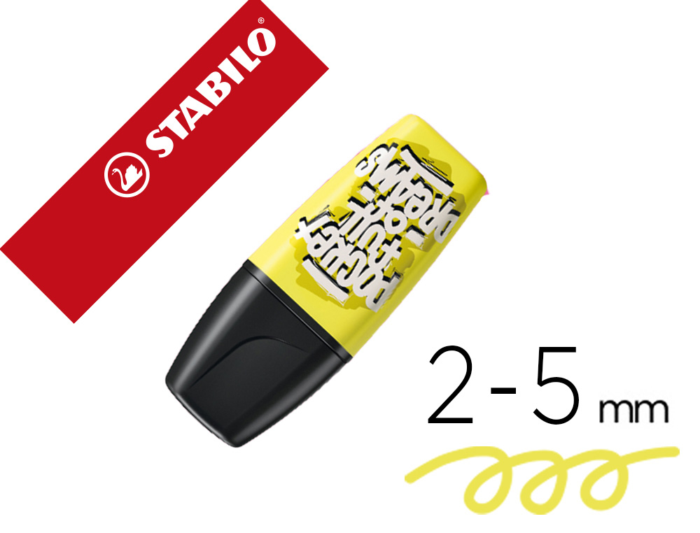 ROTULADOR STABILO BOSS MINI FLUORESCENTE BY SNOOZE ONE AMARILLO