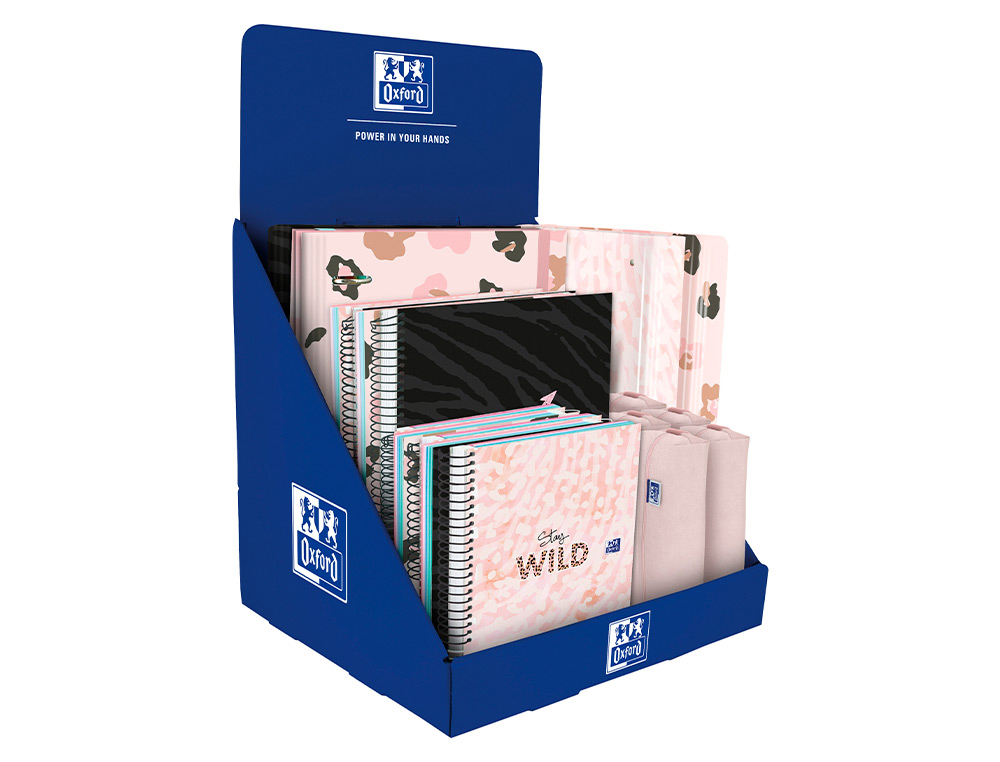EXPOSITOR MULTIPRODUCTO OXFORD GAMA ANIMAL PRINT 21 UNIDADES SURTIDAS