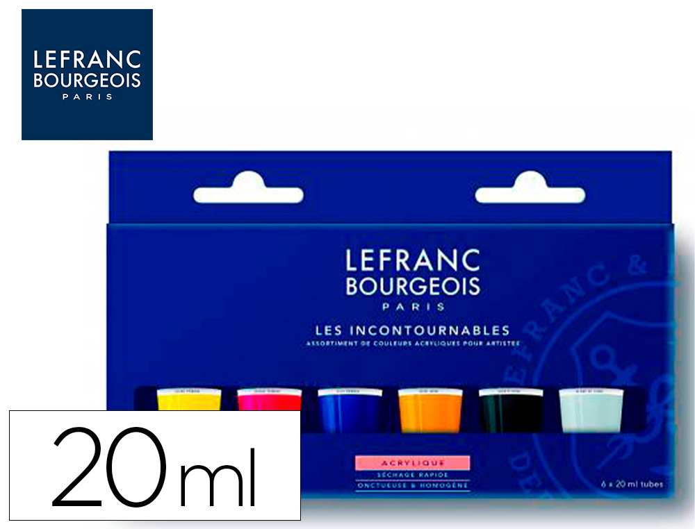 PINTURA ACRILICA L&B BOTE DE 80 ML CAJA DE 5 UNIDADES COLORES SURTIDOS