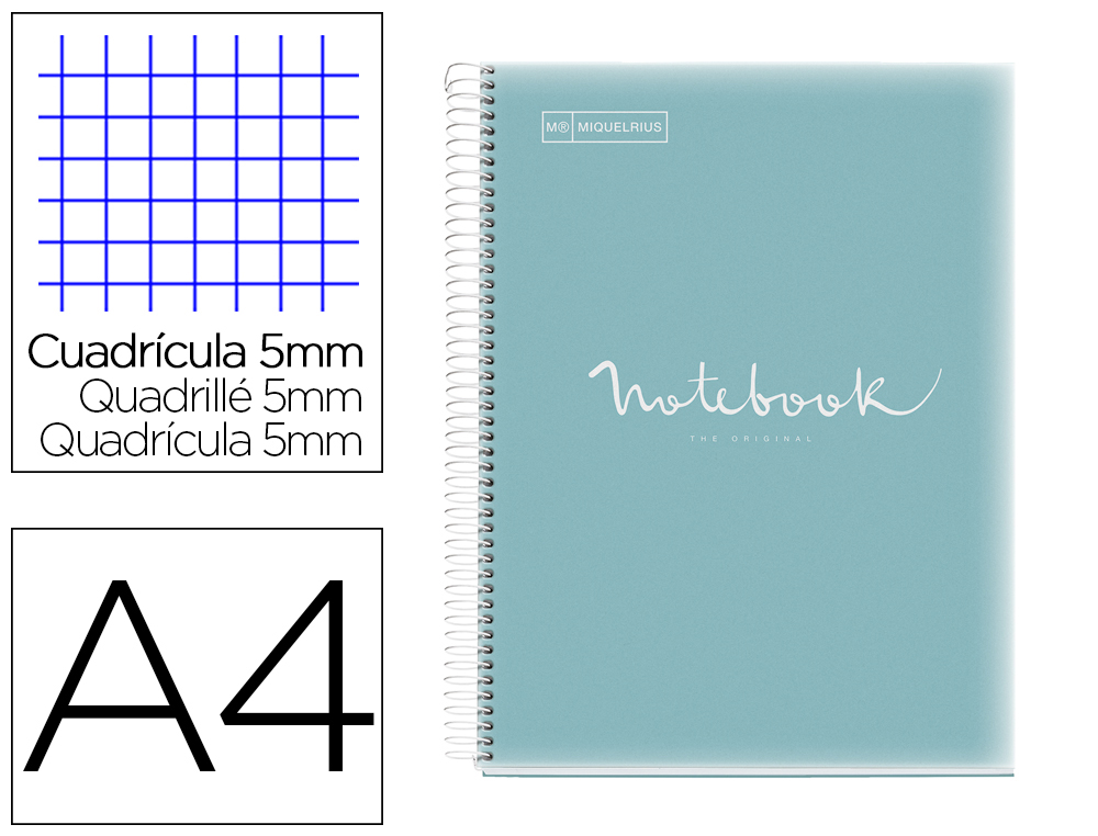 CUADERNO ESPIRAL MIQUELRIUS NOTEBOOK 1 EMOTIONS TAPA POLIPROPILENO DIN A4 MICROPERFORADO 80 HOJAS