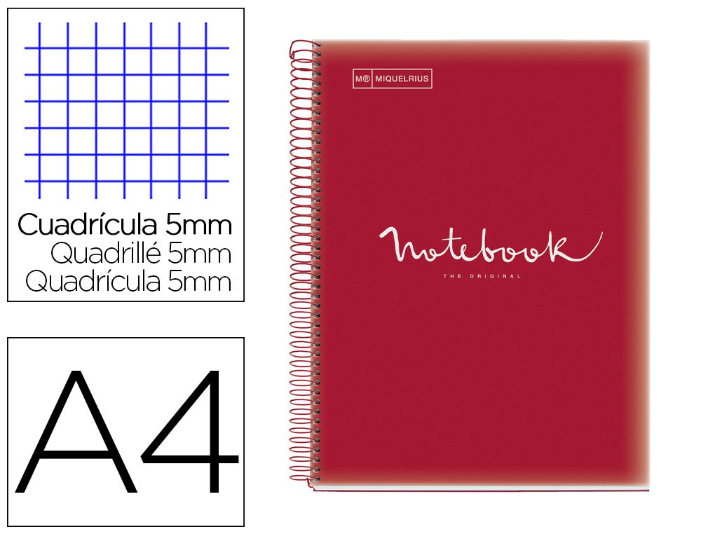 CUADERNO ESPIRAL MIQUELRIUS NOTEBOOK 1 EMOTIONS TAPA POLIPROPILENO DIN A4 MICROPERFORADO 80 HOJAS