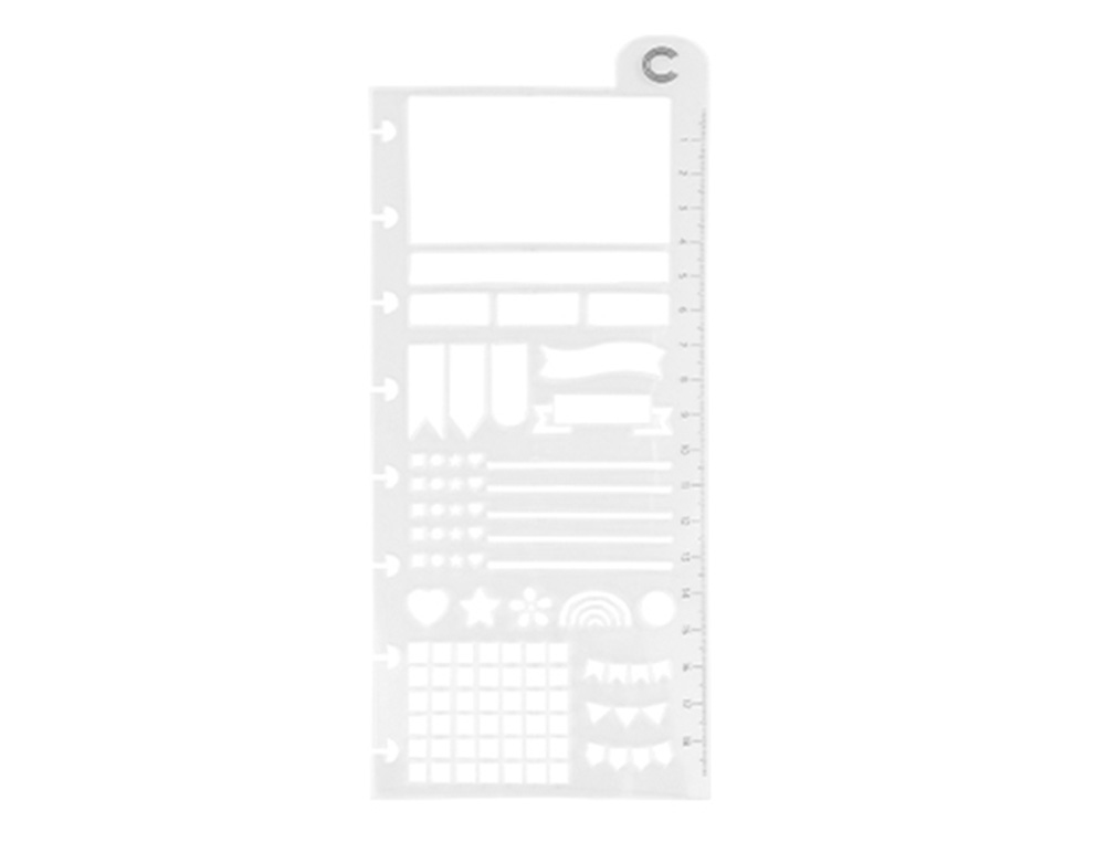 REGLA CUADERNO INTELIGENTE STENCIL 19 CM
