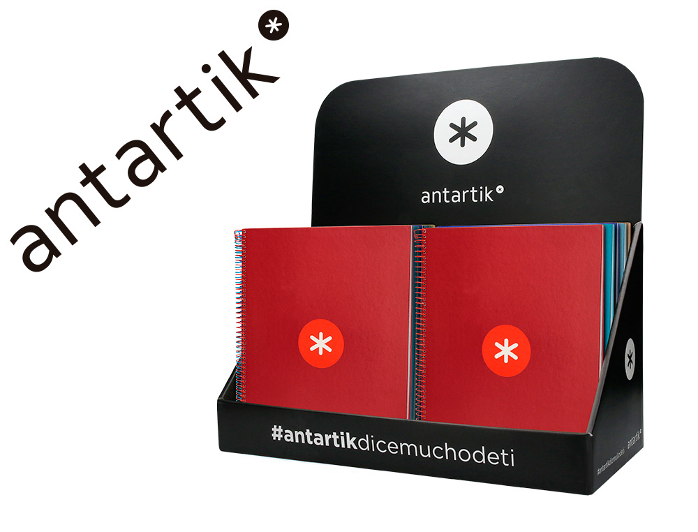 CUADERNO ESPIRAL A4 MICRO ANTARTIK TAPA FORRADA 80H 90 GR CUADRO 5MM 1 BANDA 4 TALADROS EXP. 20 UNIDADES