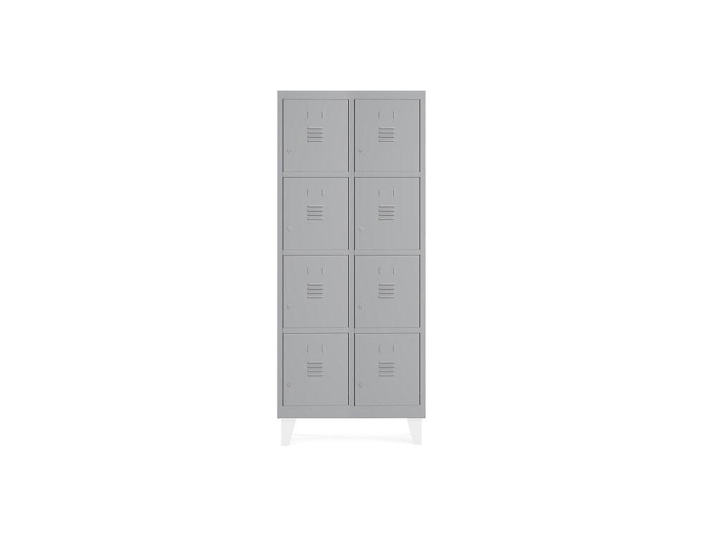 TAQUILLA METALICA ROCADA 300 2 MODULOS X 4 PUERTAS GRIS 620X500X1800 MM