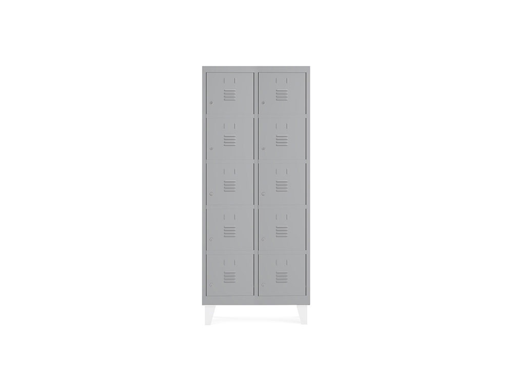 TAQUILLA METALICA ROCADA 300 2 MODULOS X 5 PUERTAS GRIS 620X500X1800 MM