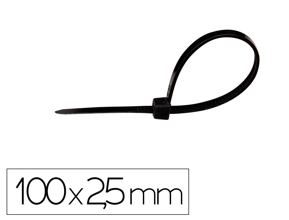 BRIDA Q-CONNECT COLOR NEGRO 100X2,5 MM BOLSA DE 100 UNIDADES