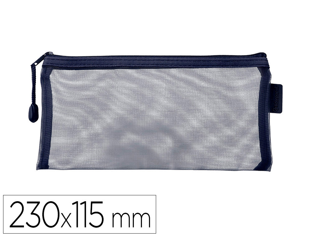 BOLSA ZIPPER BAG LIDERPAPEL POLIESTER TRANSPIRABLE MULTIUSOS TICKET 230X115 MM AZUL MARINO