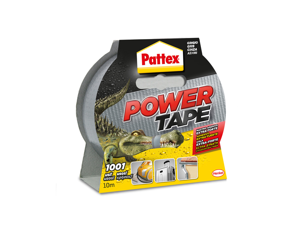 CINTA ADHESIVA PATTEX AMERICANA 5 MT X 50 MM SUPER FUERTE COLOR GRIS