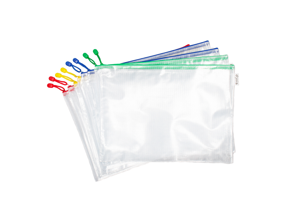 BOLSA MULTIUSOS TARIFOLD ZIPPER CON CREMALLERA DIN A3 PACK DE 8 UNIDADES COLORES SURTIDOS