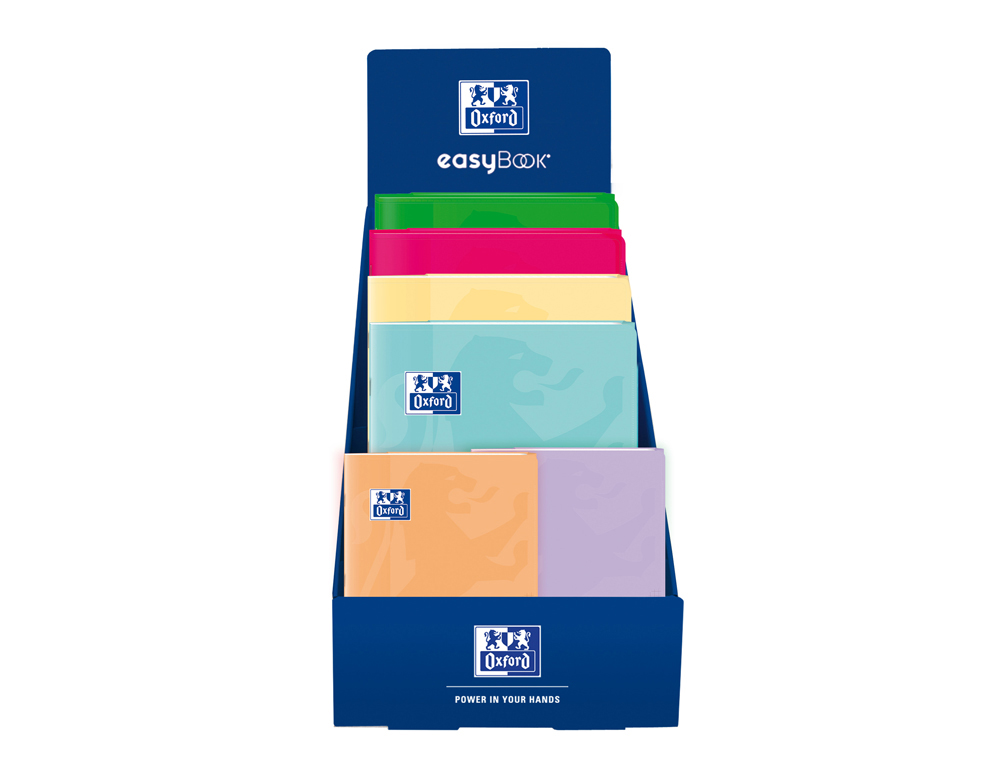 LIBRETA ESCOLAR OXFORD EASYBOOK EXPOSITOR SOBREMESA DE 40 UNIDADES SURTIDAS 440X277X420 MM