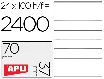 ETIQUETA ADHESIVA APLI 12328 TAMAÑO 63,5X38,1 MM PARA CONGELADOS CA