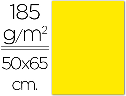CARTULINA GUARRO AMARILLO CANARIO 50X65 CM 185 GR