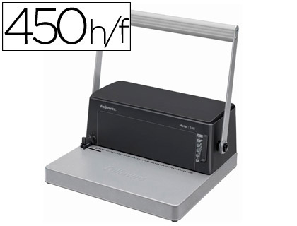 ENCUADERNADORA PARA ESPIRAL FELLOWES ESP-100 5:1 PERFORA 20 HOJAS TAMAO A4 ENCUADERNA 450H INCLUYE ALICATES DE CORTE