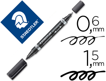 Rotulador permanente Staedtler Lumocolor Negro 0,8-1 mm - LOAN Papeleria