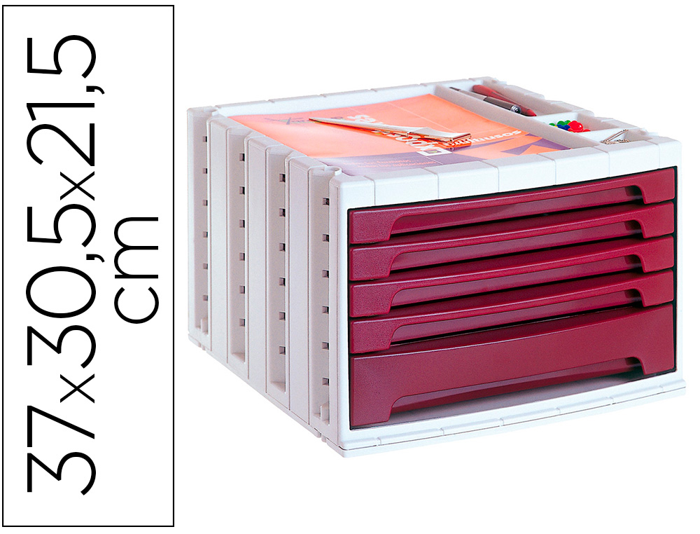 Caja caudales Q-Connect 6 152x115x80 mm rojo con bandeja (37653)