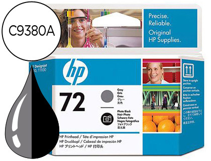 INK-JET HP 72 CABEZAL GRIS Y NEGRO FOTO DESIGNJET T610/1100