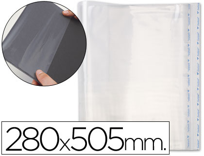 FORRALIBRO PP AJUSTABLE ADHESIVO 280X505 MM