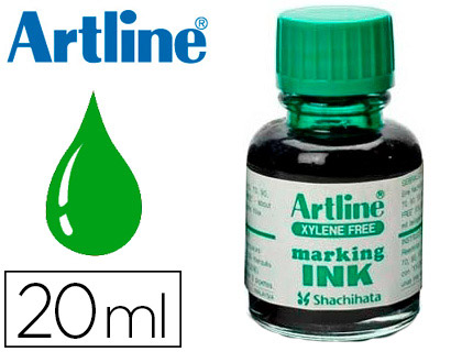 TINTA ARTLINE VERDE PARA ROTULADOR PIZARRA BLANCA 500-A FRASCO DE 20 ML