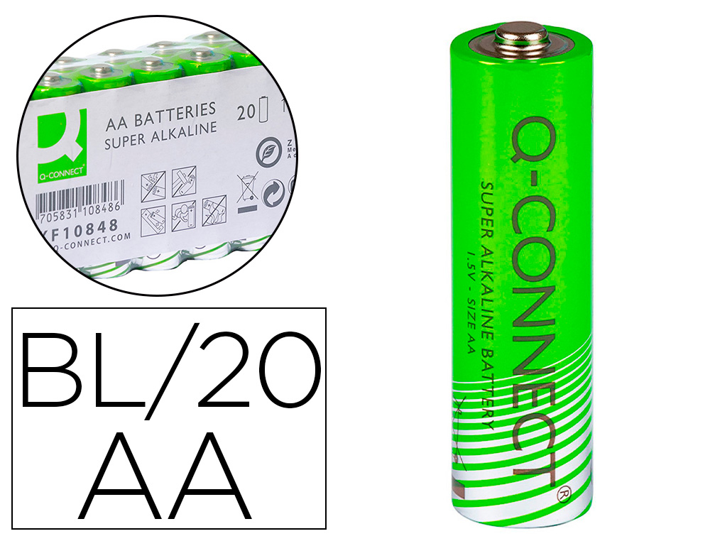 Pilas Alcalinas AA 1,5V LR06 Caja 40 uds. Varta