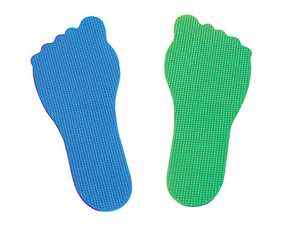 PIES AMAYA DE CAUCHO ANTIDESLIZANTE SET DE 20 UNIDADES 10 AZULES 10 VERDES LONGITUD 230MM