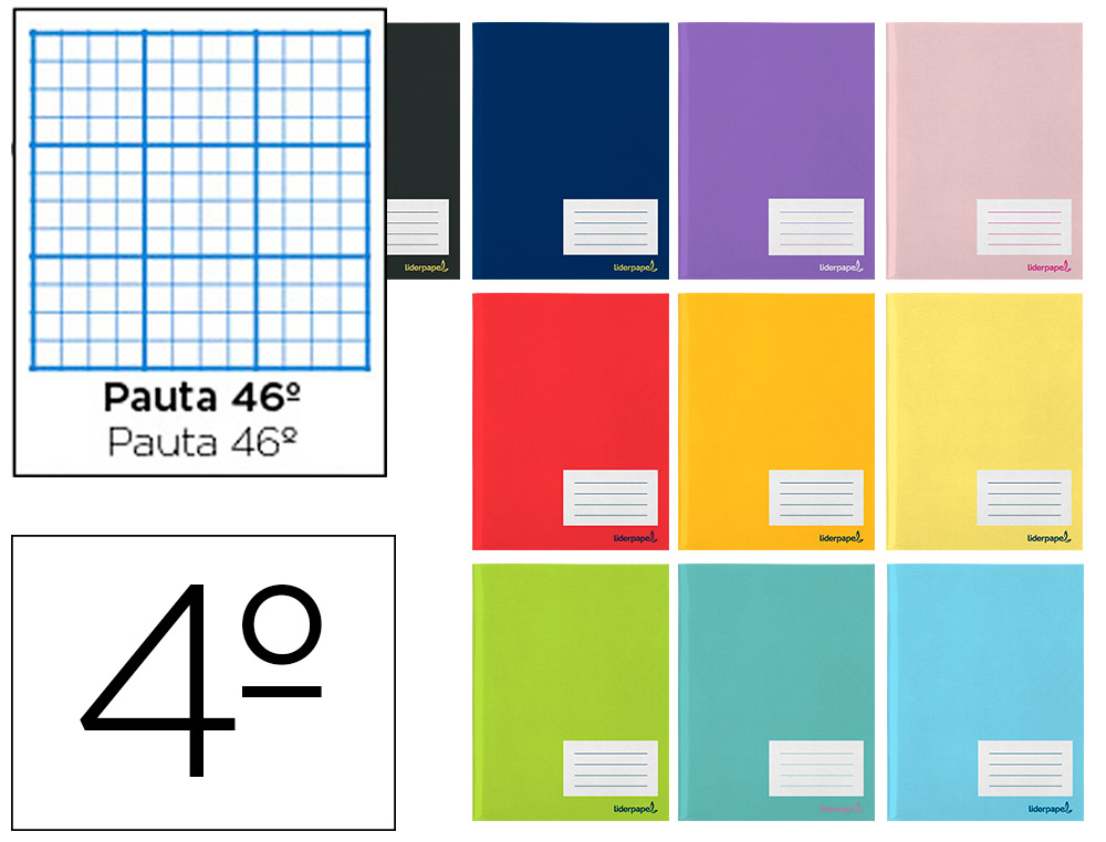 LIBRETA LIDERPAPEL SMART A5 32 HOJAS 60 G/M2 RAYADO N46 COLORES SURTIDOS