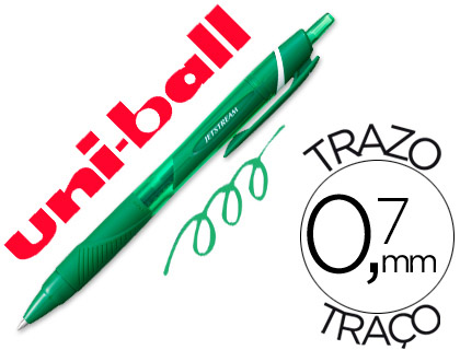 BOLIGRAFO UNI-BALL ROLLER JETSTREAM SXN157C RETRACTIL 0,7 MM COLOR VERDE