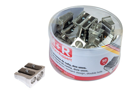 SACAPUNTAS M+R 211 METALICO 2 USOS CUA BOTE DE 30 UNIDADES